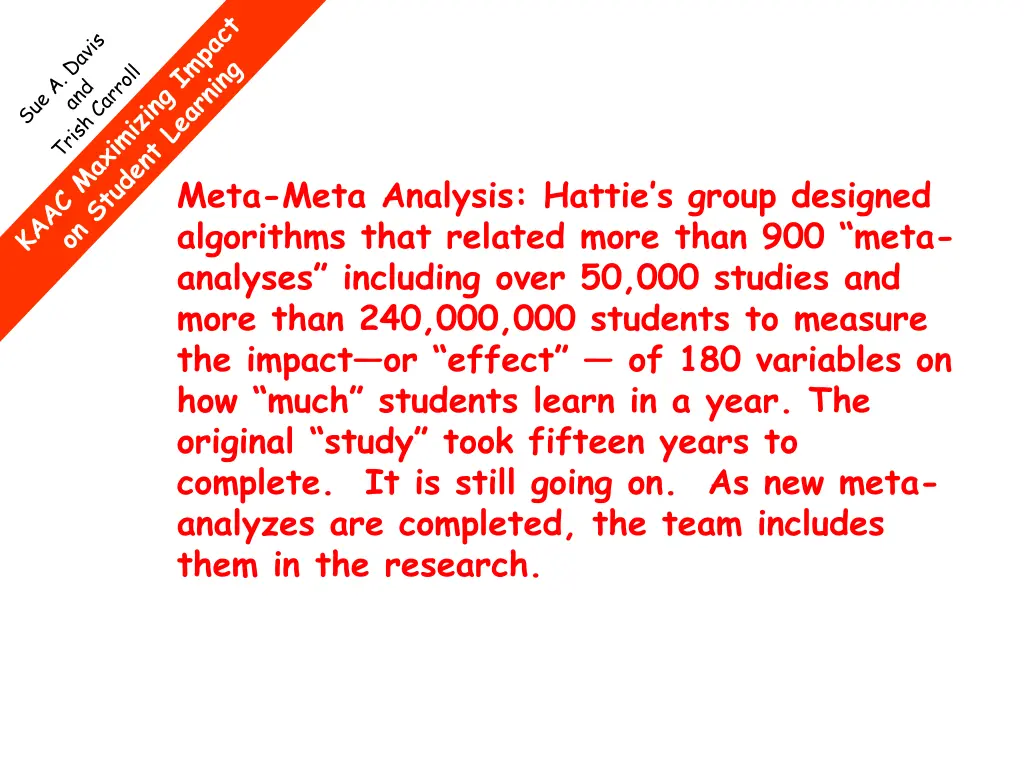 meta meta analysis hattie s group designed