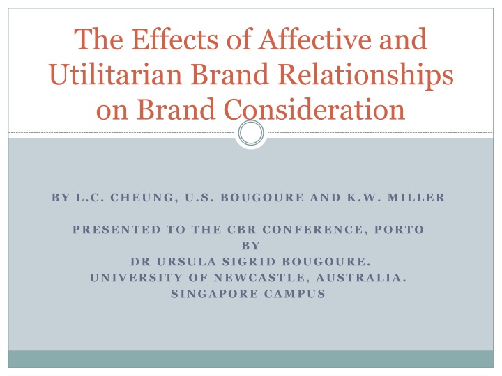 the effects of affective and utilitarian brand