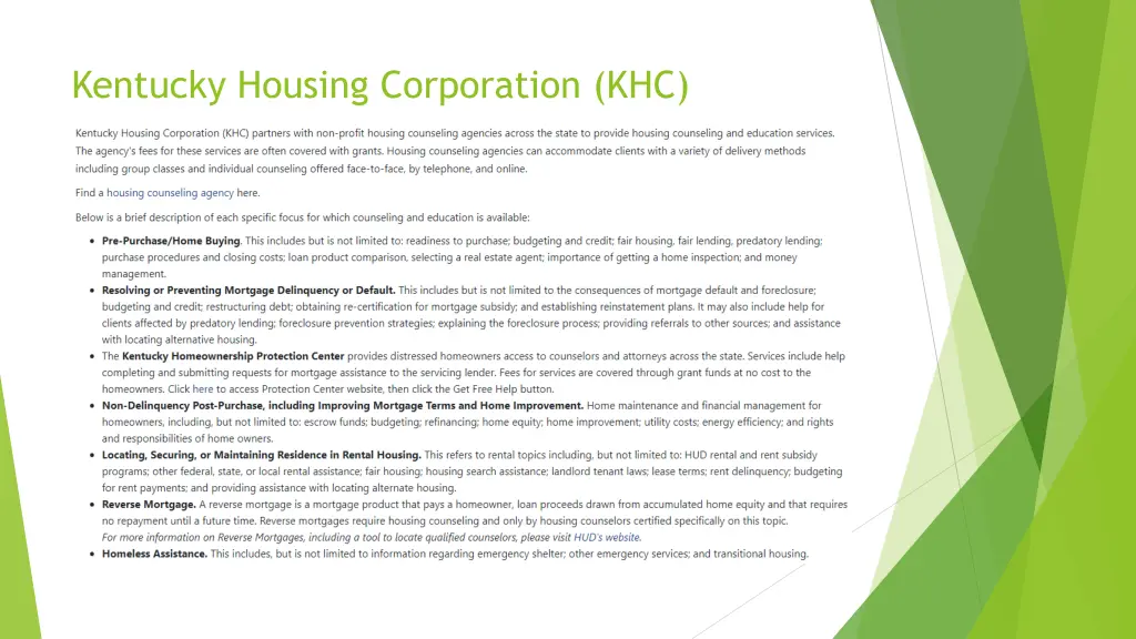 kentucky housing corporation khc