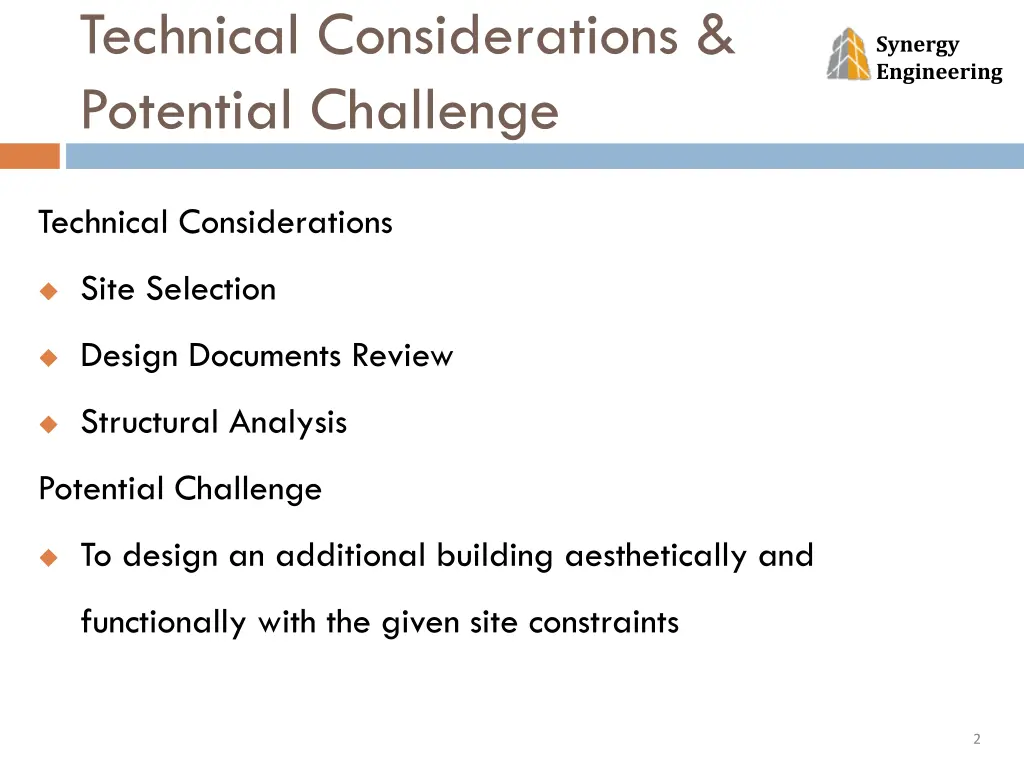 technical considerations potential challenge