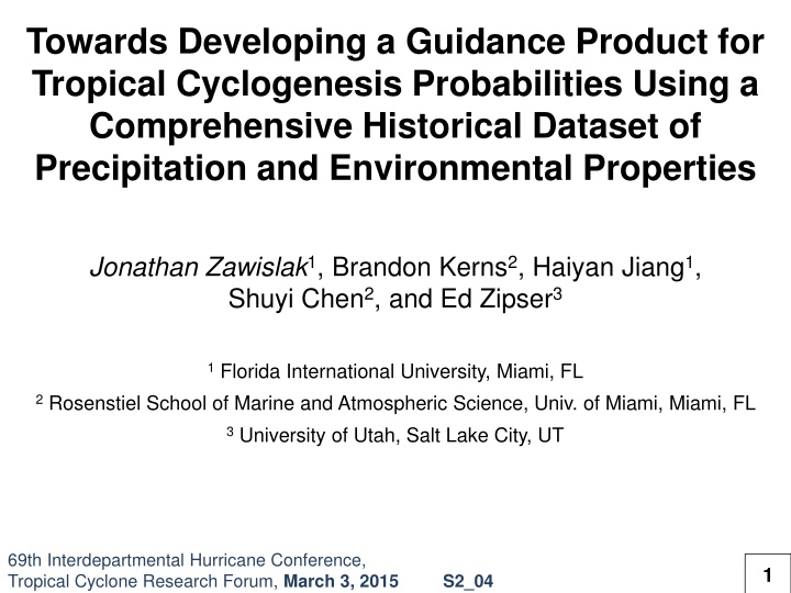 towards developing a guidance product
