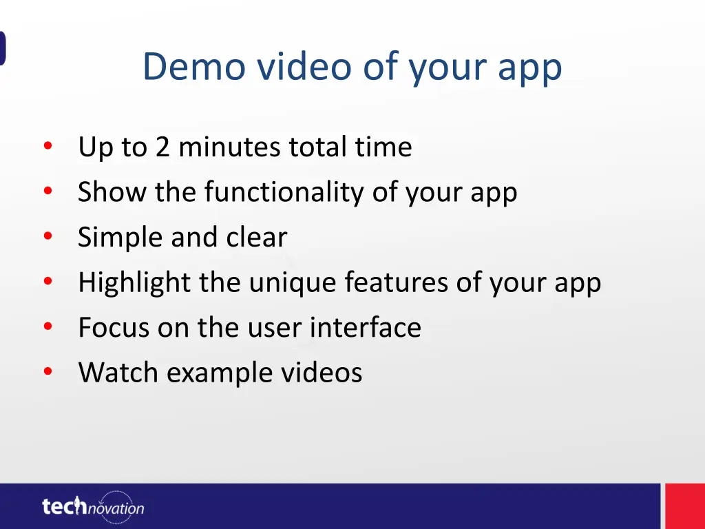 demo video of your app