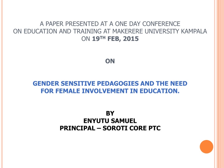 a paper presented at a one day conference
