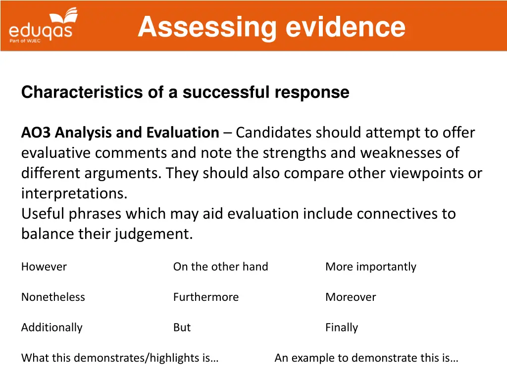 assessing evidence 10