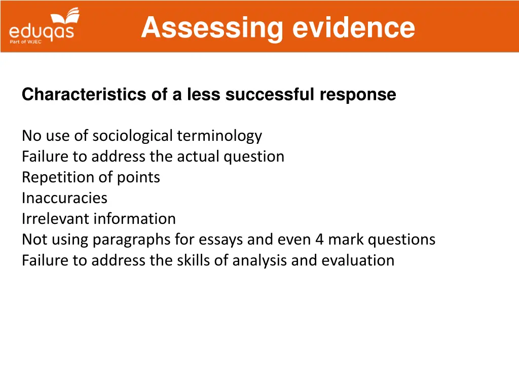 assessing evidence 12