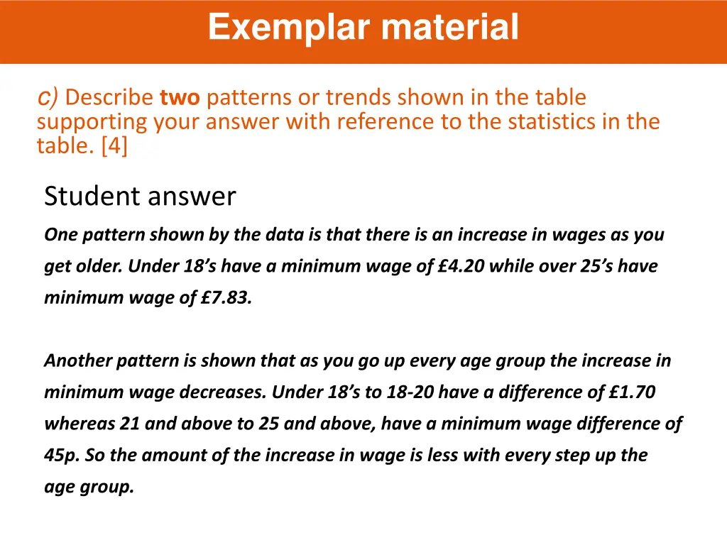 exemplar material 1