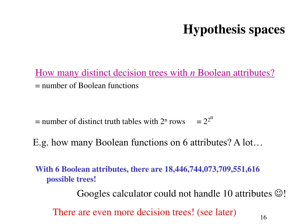 hypothesis spaces