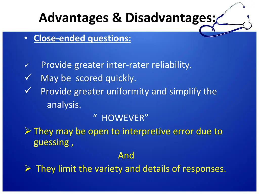 advantages disadvantages