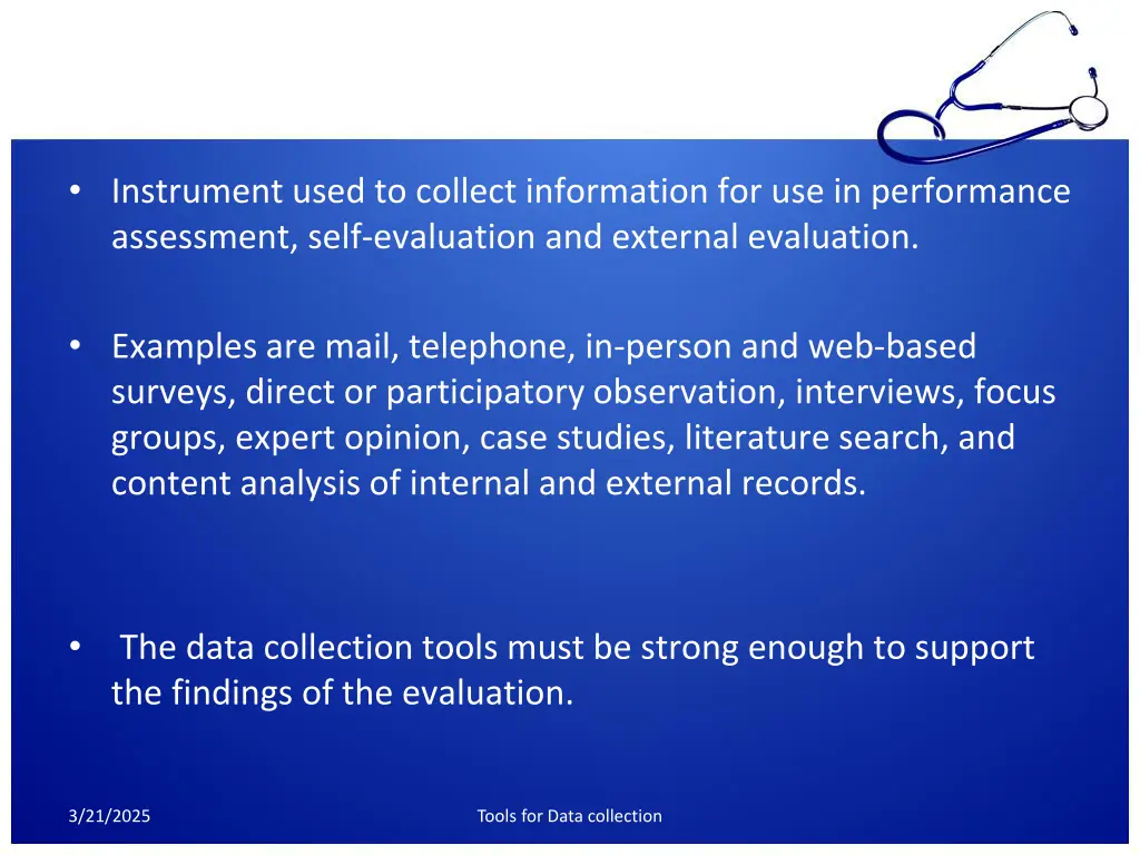 instrument used to collect information