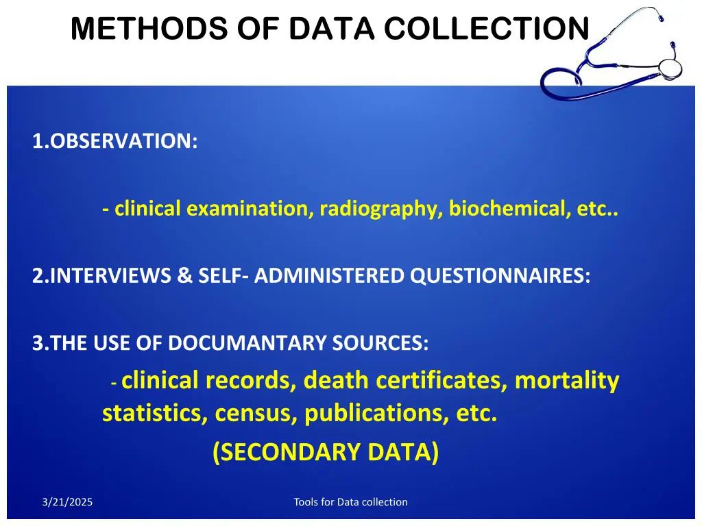 methods of data collection