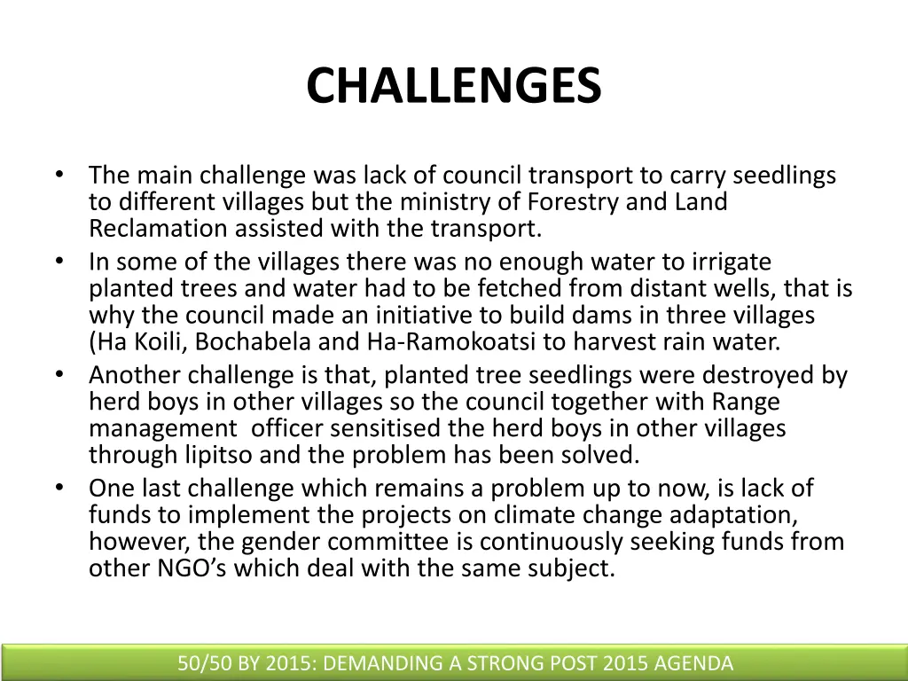 challenges