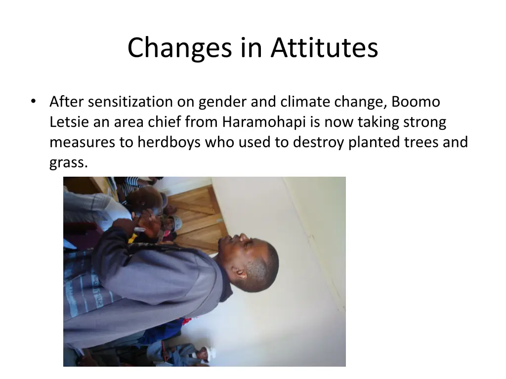 changes in attitutes