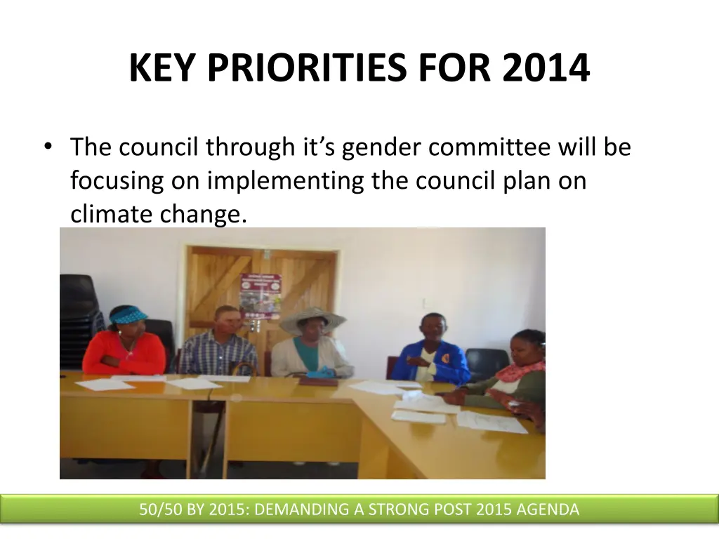key priorities for 2014