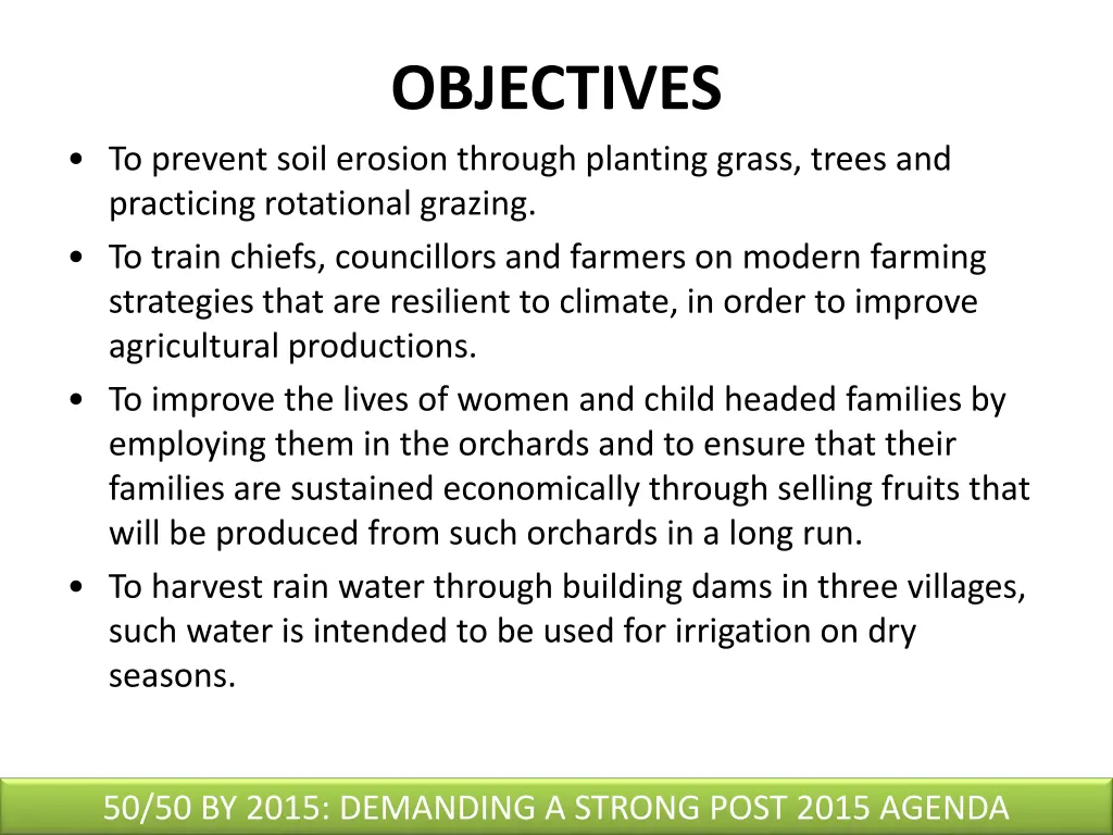 objectives