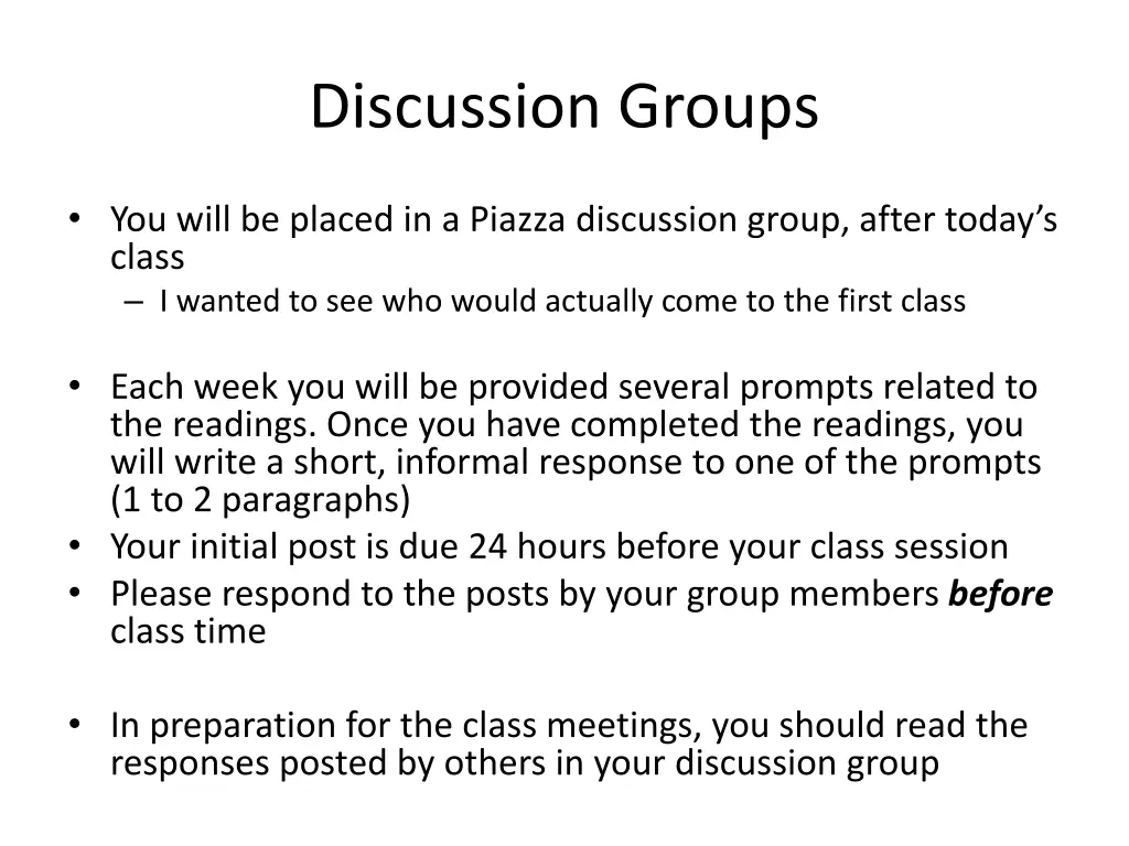 discussion groups