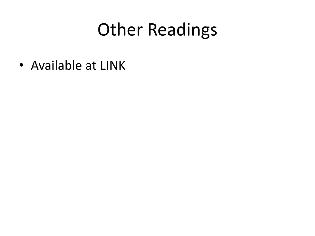 other readings