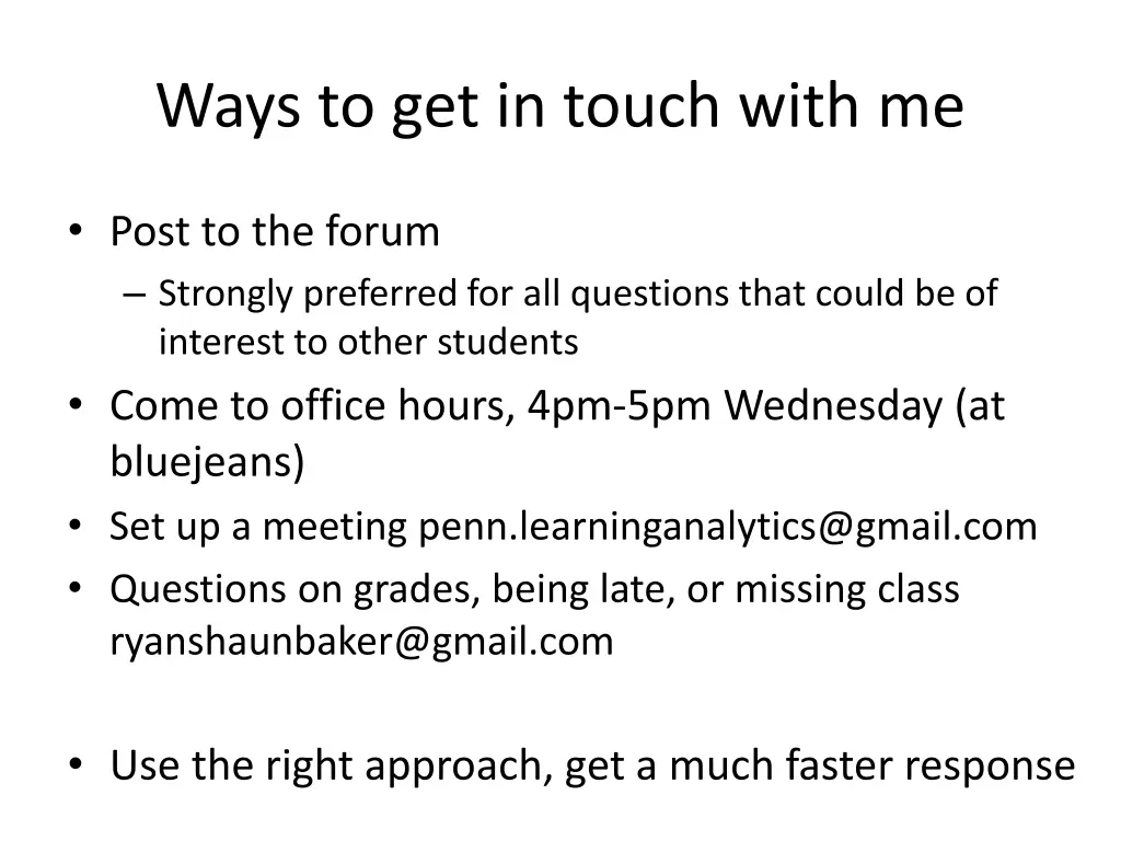 ways to get in touch with me
