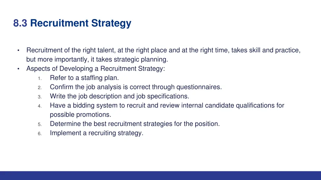 8 3 recruitment strategy