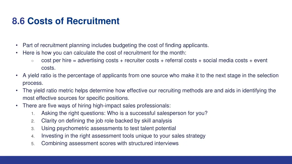 8 6 costs of recruitment