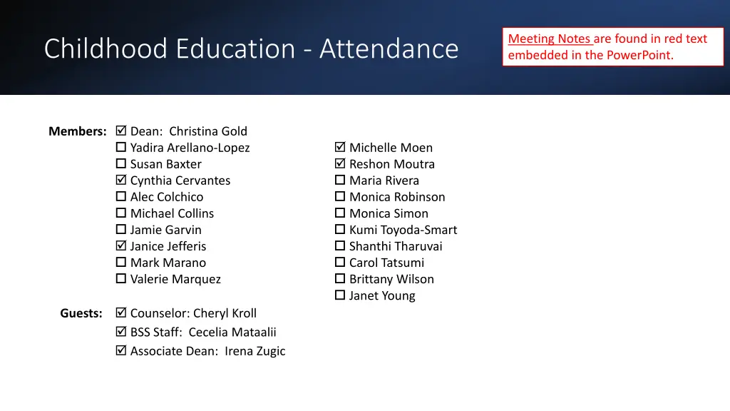 meeting notes are found in red text embedded