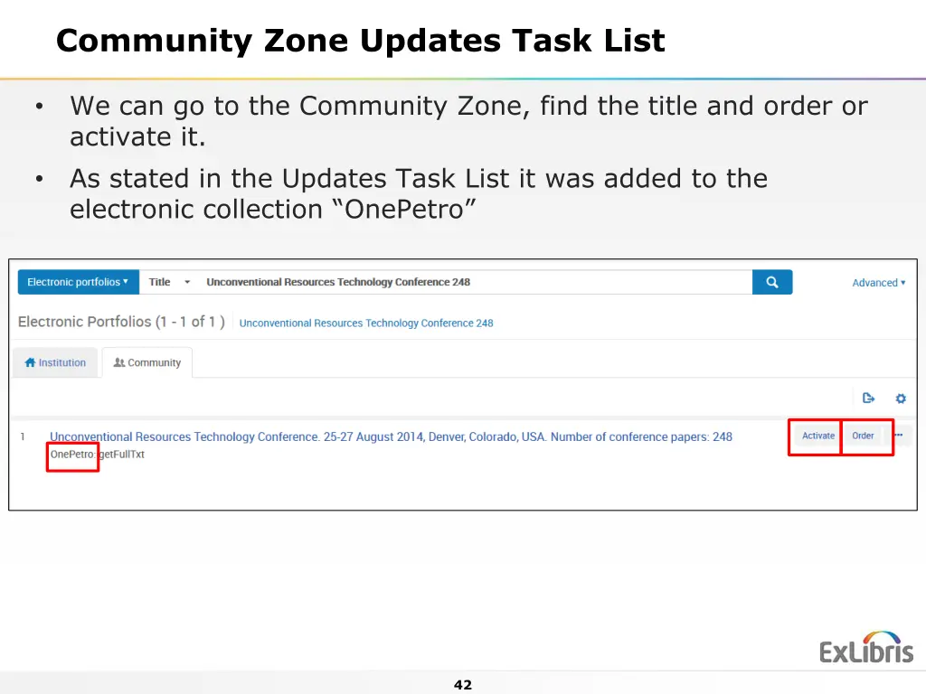 community zone updates task list 17