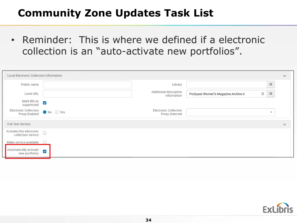 community zone updates task list 9
