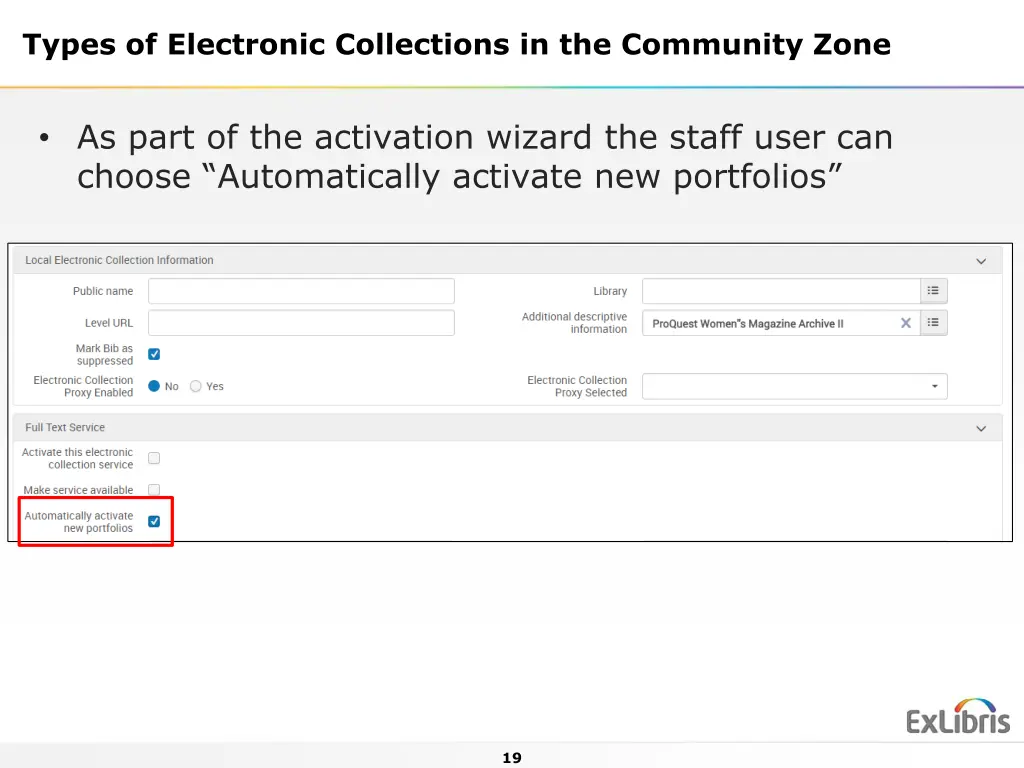types of electronic collections in the community 2