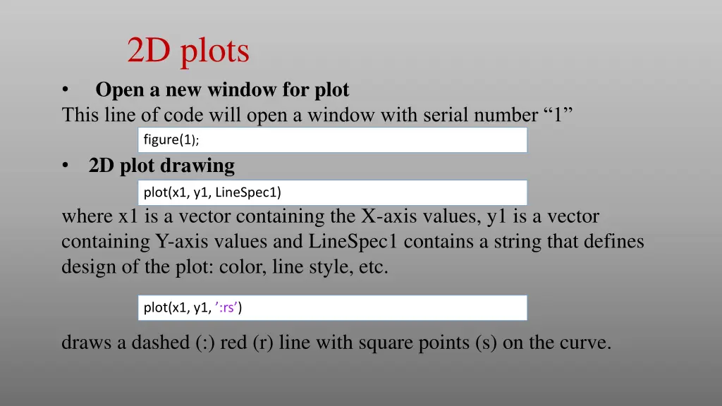 2d plots open a new window for plot this line