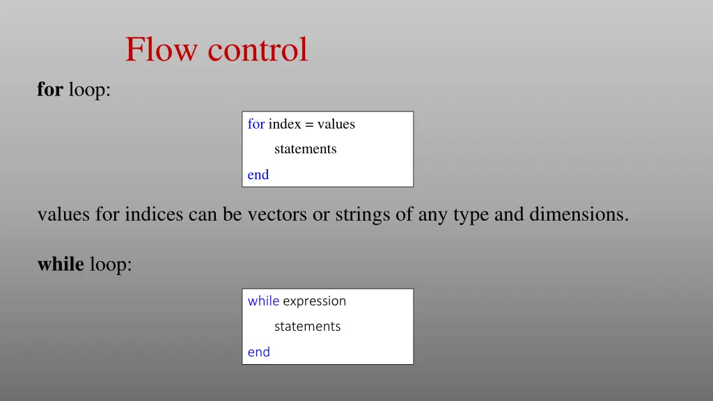 flow control 1