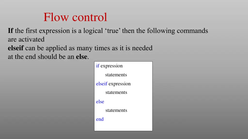 flow control