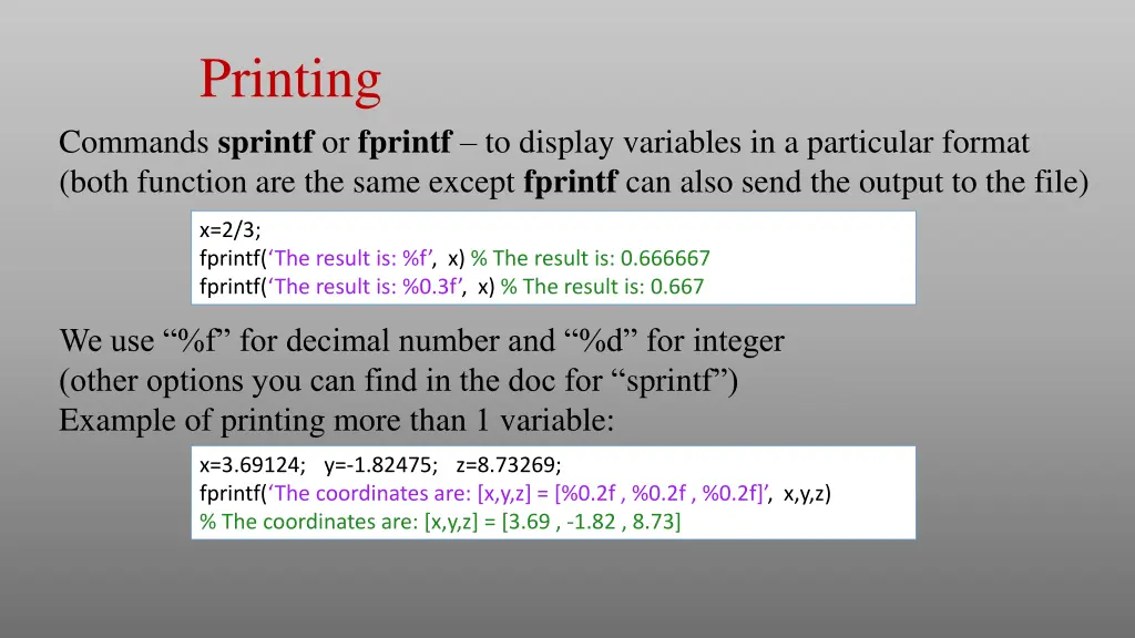 printing 1