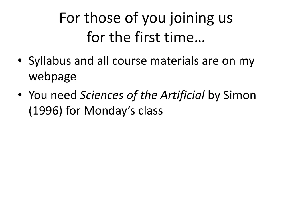 for those of you joining us for the first time