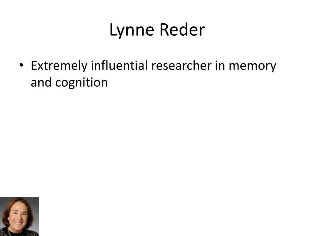 lynne reder