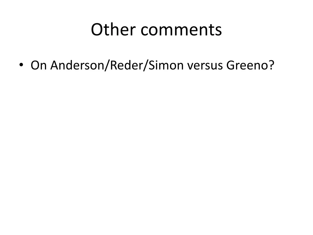 other comments