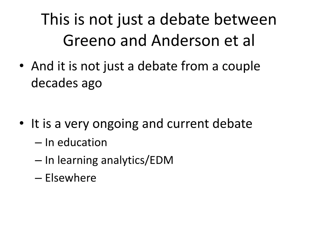 this is not just a debate between greeno