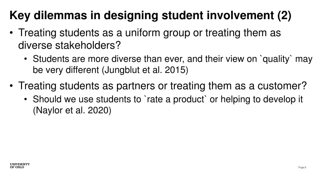 key dilemmas in designing student involvement 1