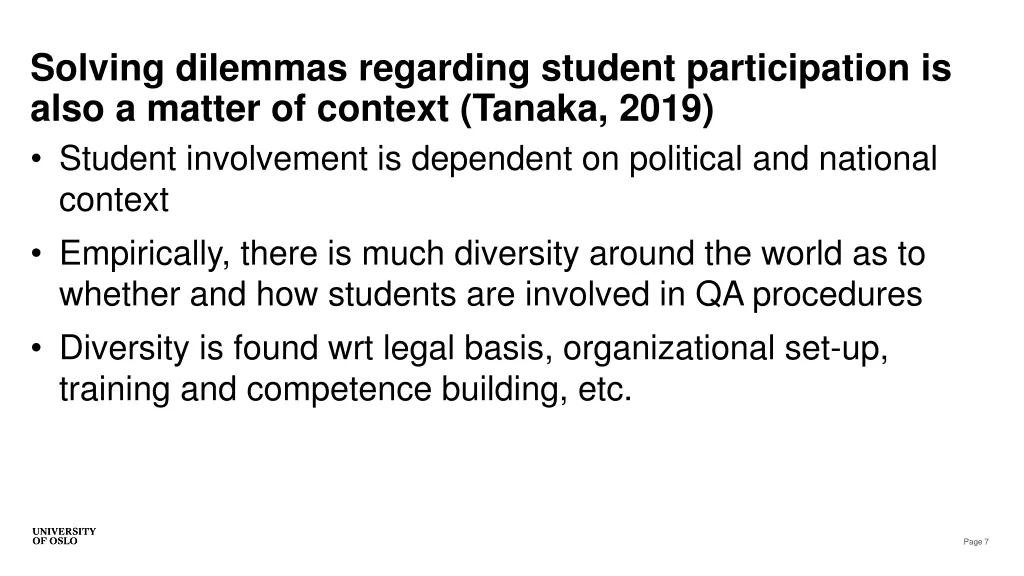 solving dilemmas regarding student participation