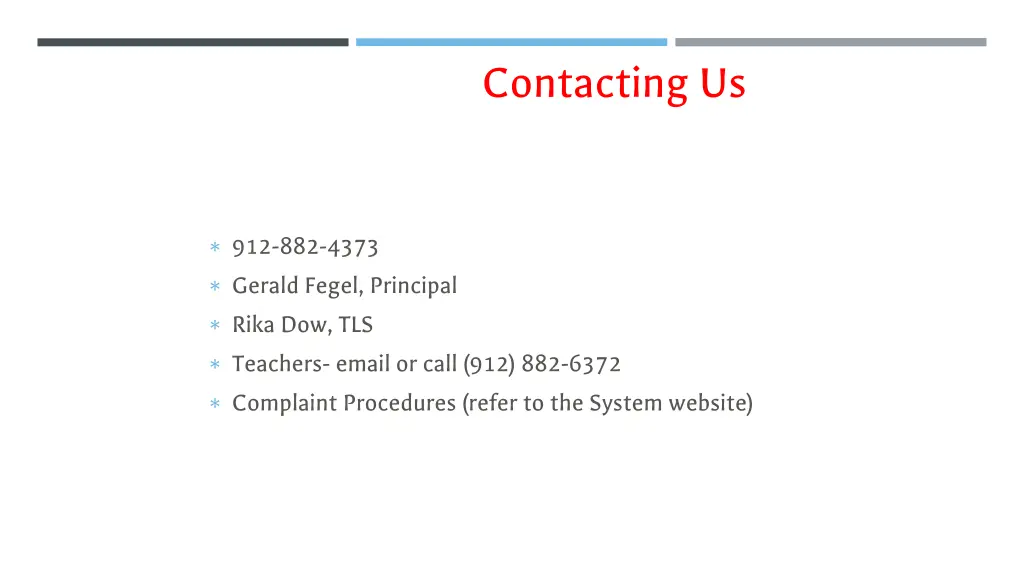 contacting us