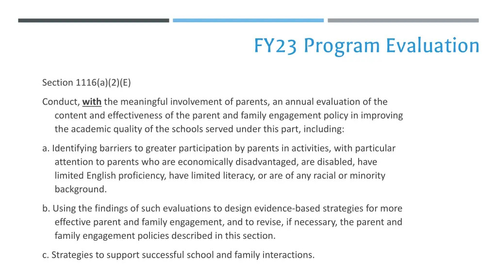 fy23 program evaluation