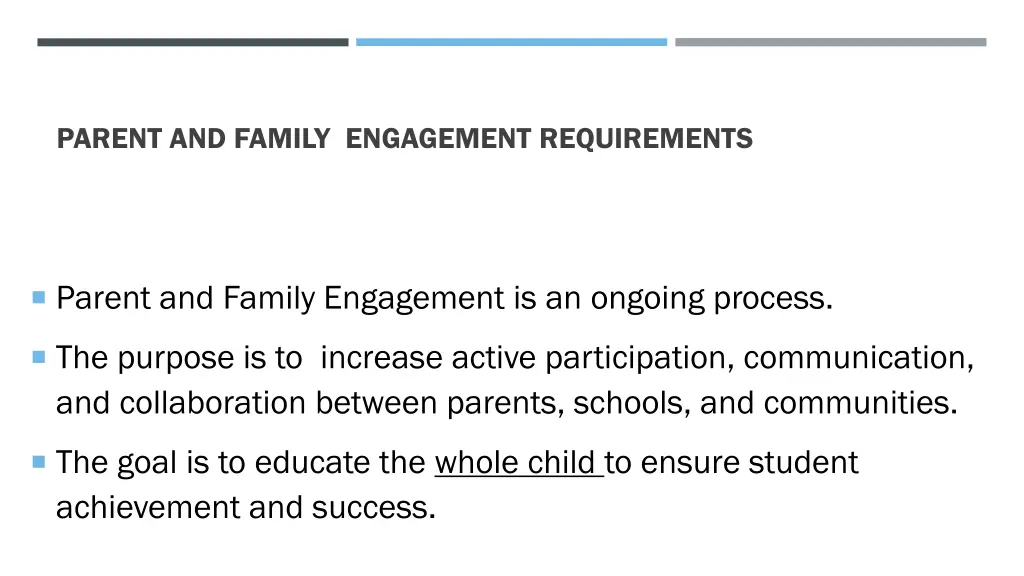 parent and family engagement requirements