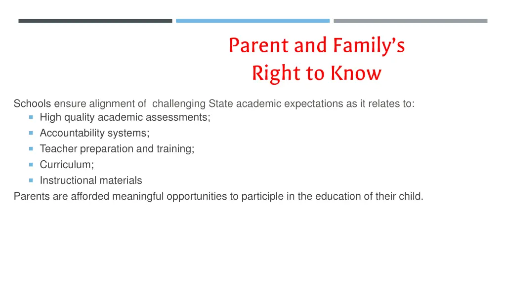 parent and family s right to know