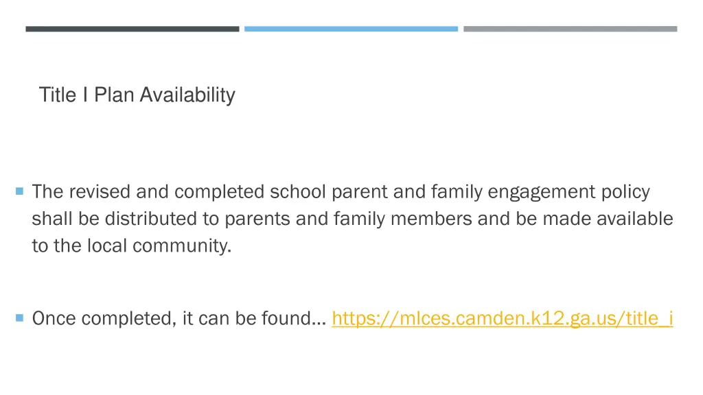 title i plan availability