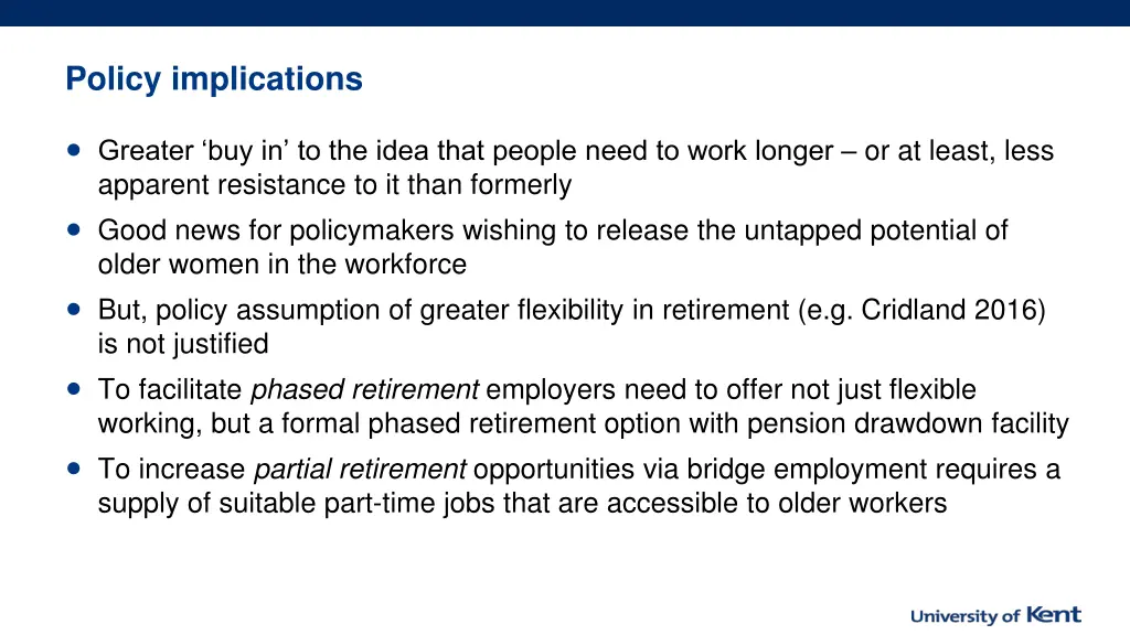 policy implications