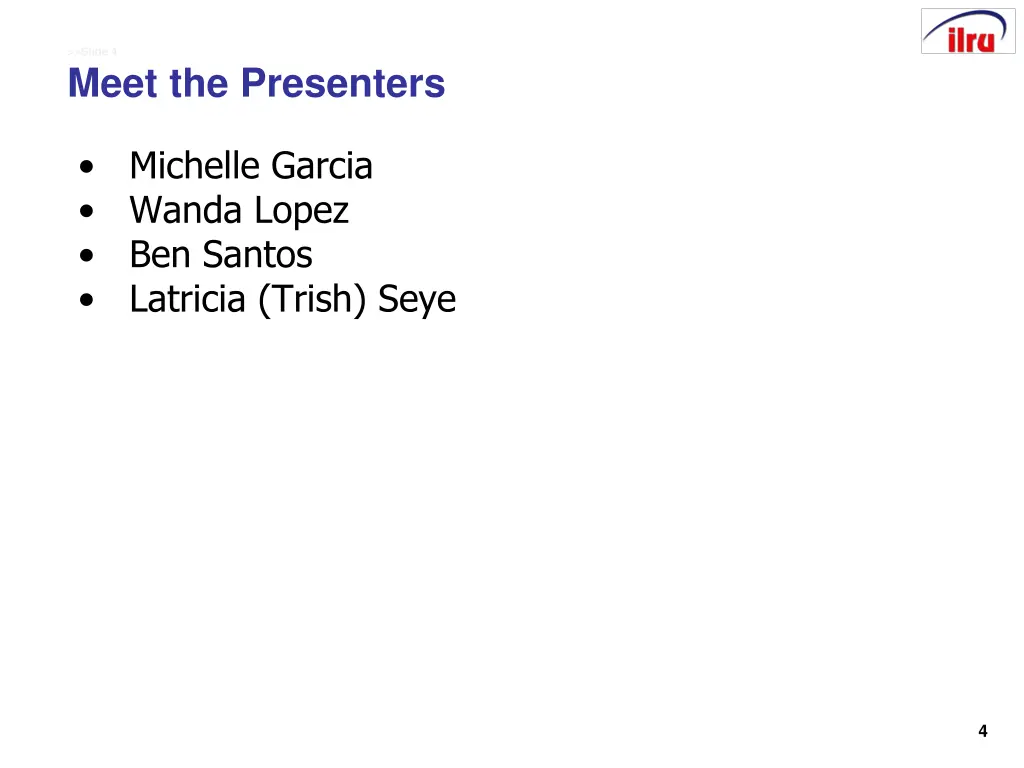 slide 4 meet the presenters