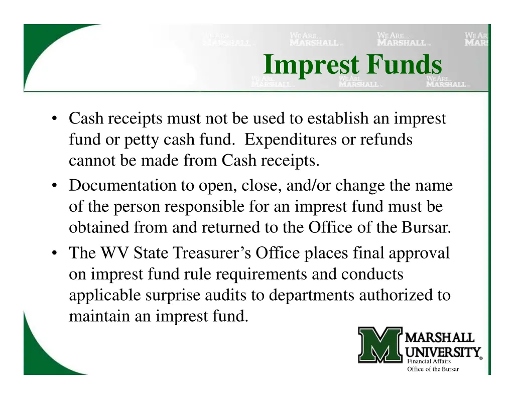 imprest funds