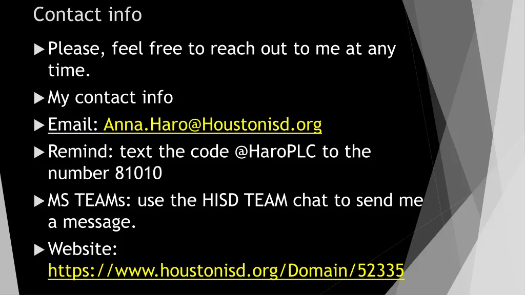 contact info