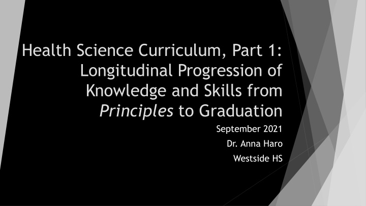 health science curriculum part 1 longitudinal