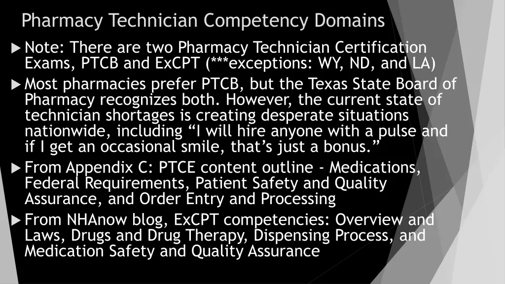 pharmacy technician competency domains