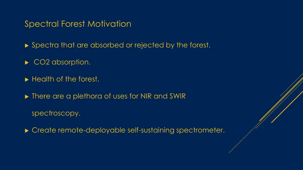 spectral forest motivation
