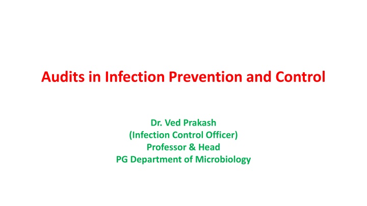 audits in infection prevention and control